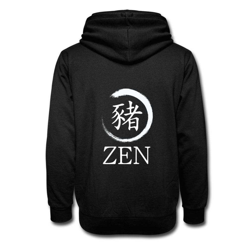 Zen Piglets Hoodie (Black) - black